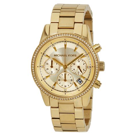 Michael Kors Women's Ritz Chronograph Gold